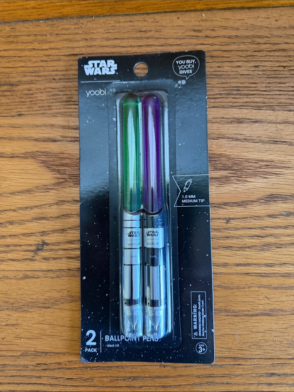 Yoobi Star Wars 2-Pack Ballpoint Pens - Green & Purple